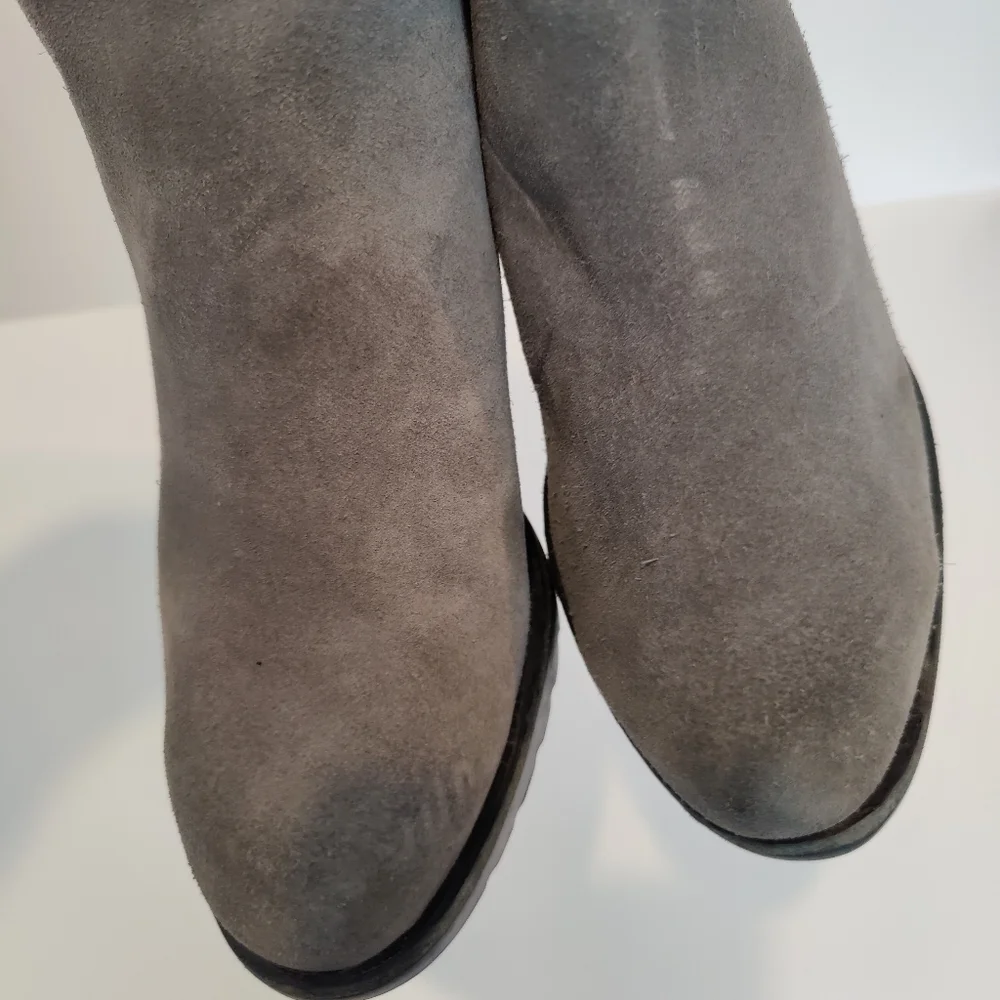 Sorel After Hours Chelsea Wedge Boots In Gray